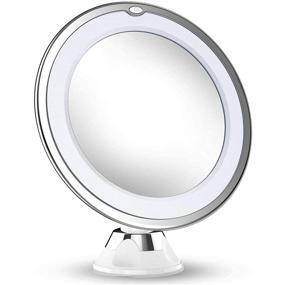 img 4 attached to 💡 2021 Upgraded 10X Magnifying Makeup Vanity Mirror with Lights, LED Lighted Portable Handheld Cosmetic Magnification Mirrors for Home Tabletop Bathroom Shower Travel