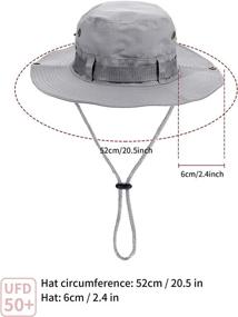 img 3 attached to Boao Cotton Safari Hat: Wide Brim Fishing Cap for Men and Women – Foldable and Double-Sided Outdoor Sun Hat