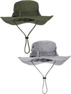 boao cotton safari hat: wide brim fishing cap for men and women – foldable and double-sided outdoor sun hat logo