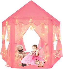 img 4 attached to 👸 Веселая палатка Инном для девочек: веселое и мечтательное укрытие для приключений, вдохновленных принцессами
