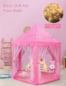 img 3 attached to 👸 Веселая палатка Инном для девочек: веселое и мечтательное укрытие для приключений, вдохновленных принцессами