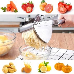 img 2 attached to 🥔 Versatile TOPHOME Stainless Steel Potato Ricer: Ideal for Mashing, Baby Food, Fruits, Vegetables, and Creamy Mashed Potatoes