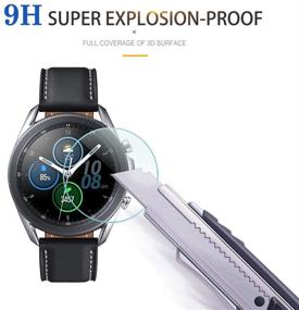 img 1 attached to 📱 Защитное стекло Suoman 4-Pack для Samsung Galaxy Watch 4 Classic 46 мм (2021) / Galaxy Watch 3 45 мм (2020) - антицарапание, 2,5D твердость 9H