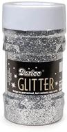 darice 1146-42 big value silver glitter, 4-ounce logo