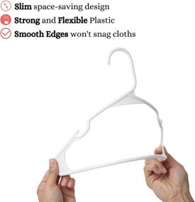 img 1 attached to 👕 Mr. Pen - 10-Pack White Plastic Hangers for Clothes Storage in Closet, Clothing Organization, Shirt Hangers