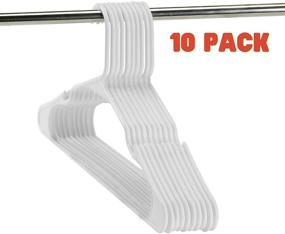 img 3 attached to 👕 Mr. Pen - 10-Pack White Plastic Hangers for Clothes Storage in Closet, Clothing Organization, Shirt Hangers