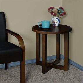 img 1 attached to 🪑 Regency Chloe 21-inch Round End Table- Mocha Walnut: Stylish and Functional Furniture Piece for your Home