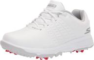 skechers women's go jasmine spiked waterproof golf shoe: performance and style combined logo