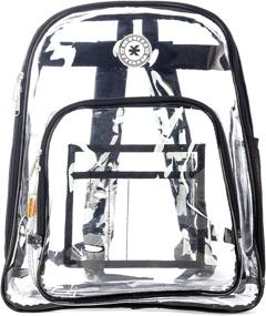 img 1 attached to 🎒 Durable Transparent Security Backpack: Ensuring Long-lasting Strength and Safe Travel