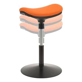 img 2 attached to 🟠 Norwood Commercial Furniture NOR-NIL1715F-OR-SO Active Stool: Adjustable Height Pivot Saddle Seat in Vibrant Orange