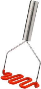 img 3 attached to 🥔 Red Silicone Jell-Cell Potato Masher - Premium Stainless Steel Non-Scratch Cookware for Smoothly Mashed Potatoes, Vegetables, and Fruits