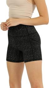 img 4 attached to ODODOS Women's High-Waist Biker Shorts with Pockets - Tummy Control for Workout, Gym, Athletic, Running, Yoga