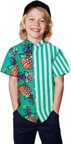 img 2 attached to 🍍 Hawaiian Pineapple Sunglasses - Trendy Boys' Tops, Tees & Shirts with Sleeves