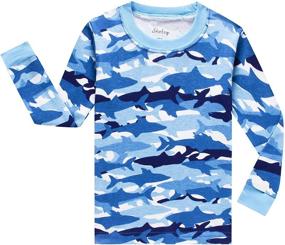 img 3 attached to 🦖 Shelry Kid's Dinosaur Pajamas Sleepwear Set - Boys' Clothing