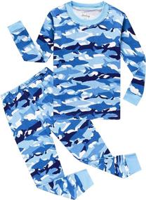 img 4 attached to 🦖 Shelry Kid's Dinosaur Pajamas Sleepwear Set - Boys' Clothing