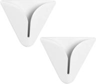 🧽 convenient idesign self-adhesive dish towel holder for kitchen - set of 2, white logo