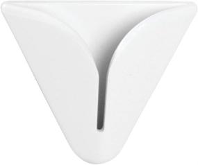 img 2 attached to 🧽 Convenient iDesign Self-Adhesive Dish Towel Holder for Kitchen - Set of 2, White