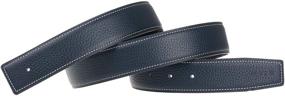 img 4 attached to Genuine Leather Men's Reversible Belt – 34 Inch – Superior Replacement and Stylish Accessory