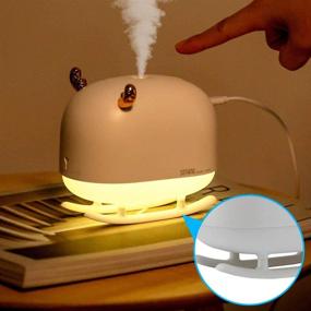 img 3 attached to 🦌 BHUATO Cute Deer Portable Air Humidifier USB Whisper Adjustable Mist Mode Waterless Auto Shut-Off Quiet Small 260ml Desktop Cool Mist Humidifier with Night Light - Ideal Gifts for Baby, Kids, Office, Bedroom