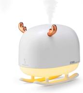 🦌 bhuato cute deer portable air humidifier usb whisper adjustable mist mode waterless auto shut-off quiet small 260ml desktop cool mist humidifier with night light - ideal gifts for baby, kids, office, bedroom logo