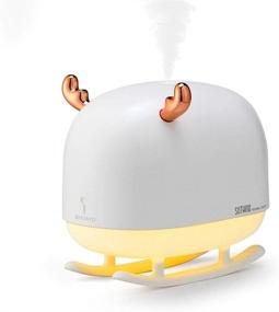 img 4 attached to 🦌 BHUATO Cute Deer Portable Air Humidifier USB Whisper Adjustable Mist Mode Waterless Auto Shut-Off Quiet Small 260ml Desktop Cool Mist Humidifier with Night Light - Ideal Gifts for Baby, Kids, Office, Bedroom