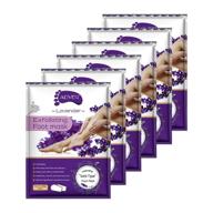 👣 adofect 6 pairs foot peel masks - exfoliating foot mask for callus removal, dead skin cell exfoliation, and rough heel treatment - soft and smooth feet for women & men (lavender scent) logo