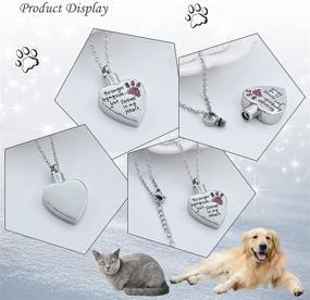 img 3 attached to Heart-Shaped Stainless Steel Pet Cremation Jewelry with Paw Print Memorial Urn Pendant - Perfect for Dogs and Cats