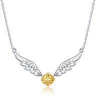 gleaming 925-sterling-silver golden flying wings necklaces: elegant gold plated pendant jewelry ideal for women, boys, and girls logo