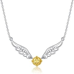 img 4 attached to Gleaming 925-Sterling-Silver Golden Flying Wings Necklaces: Elegant Gold Plated Pendant Jewelry Ideal for Women, Boys, and Girls