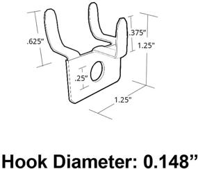 img 1 attached to 🗂️ Efficient Organization: Azar 700017 Metal Prong 20 Piece for Essential Storage