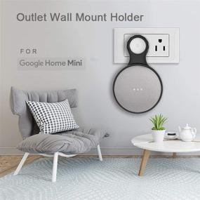 img 3 attached to 🏠 Держатель для настенного монтажа WGOAL для Google Home Mini - Известные аксессуары для экономии места и идеальное расположение шнуров, легкая установка - 1 упаковка (черный)