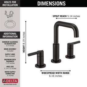 img 2 attached to 💦 Widespread Bathroom Faucet Assembly 35849LF BL: Sleek and Efficient Design