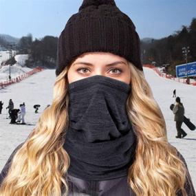 img 1 attached to Winter Thermal Neck Warmer: Stay Cozy with this Versatile Face Cover Scarf and Ski Mask!