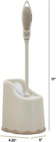 img 2 attached to 🚽 Superio Toilet Brush and Holder (2 Pack) - Efficient Bathroom Cleaning Set with Scrubbing Wand, Under Rim Lip Brush, and Storage Caddy in Beige