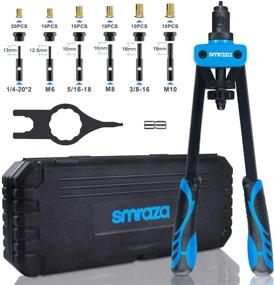 img 4 attached to 🔧 Smraza 14'' Rivet Nut Tool: Professional Kit with 70 PCS Rivnuts, Metric & Inch Mandrels, and Carrying Case - M6 M8 M10, 1/4-20, 5/16-18, 3/8-16