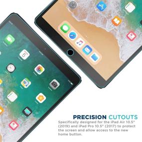 img 3 attached to 📱 Защитная пленка Tech Armor HD Clear Film Screen Protector для Apple iPad Air 3 (2019), iPad Pro 10.5 дюйма [не из стекла] - Полное покрытие, ультратонкая, устойчивая к царапинам - [2 штуки]