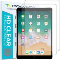 📱 защитная пленка tech armor hd clear film screen protector для apple ipad air 3 (2019), ipad pro 10.5 дюйма [не из стекла] - полное покрытие, ультратонкая, устойчивая к царапинам - [2 штуки] логотип