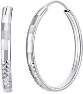 💍 silvora sterling silver hoop earrings: hypoallergenic, polished endless circles in 18k gold - perfect gifts for women and girls with 4 sizes and elegant packaging logo