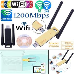 img 1 attached to KuWFi Wireless 1200Mbps WiFi Wireless Laptop 1200Mbps