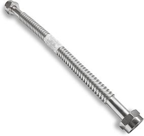img 4 attached to 💧 24" X 1" FIP Stainless Steel Corrugated Water Flex Connector - Heavy Duty and Durable | Ideal for Water Heater and Water Softener