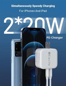 img 3 attached to 🔌 20W PD3.0 USB-C настенное зарядное устройство для iPhone 12/12 Pro/12 Pro Max с технологией MagSafe, 40W двойное USB C зарядное устройство с складной вилкой и светодиодным индикатором для iPhone 11/11 Pro Max и Galaxy S21/20/10/9