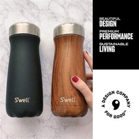 img 2 attached to ☕ S'well Stainless Steel Traveler - Triple-Layered 16oz Vacuum-Insulated Mug: Keeps Coffee, Tea Cold for 24Hrs and Hot for 12Hrs - BPA-Free, Teakwood