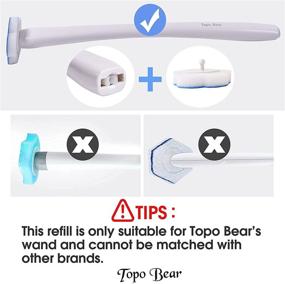 img 3 attached to Ultimate Hygiene with Topo Bear Toilet Wand Refills - 32 Disposable Cleaning Sponges for Easy Toilet Brushing