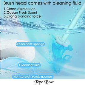 img 1 attached to Ultimate Hygiene with Topo Bear Toilet Wand Refills - 32 Disposable Cleaning Sponges for Easy Toilet Brushing