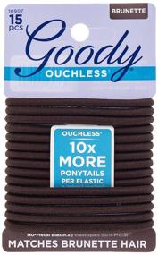 img 2 attached to 💁 Goody Women's Ouchless Braided Elastics: 15 Brown Hair Ties for Comfort and Style