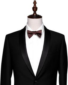 img 2 attached to Premium Black Solid Jacquard Woven Men's Accessories and Ties, Cummerbunds & Pocket Squares Collection