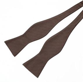 img 1 attached to Premium Black Solid Jacquard Woven Men's Accessories and Ties, Cummerbunds & Pocket Squares Collection
