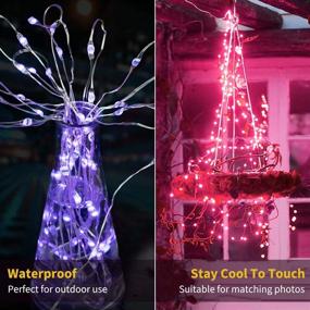 img 2 attached to 🎨 16 Color Changing Fairy Lights: Battery Operated Twinkle Lights with Remote – Perfect for Bedroom, Wedding, Christmas, Halloween – 16Ft 50LED, 2 Pack