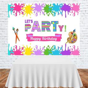 img 2 attached to 🎨 Art Party Theme Photography Backdrop | Paint Birthday Background for Messy Art Wall | Brush Event Party Decorations | Baby Shower Newborn Baby Banner | Photo Booth Props | Graffiti Wall Art Party Supplies