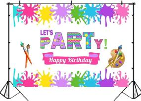 img 3 attached to 🎨 Art Party Theme Photography Backdrop | Paint Birthday Background for Messy Art Wall | Brush Event Party Decorations | Baby Shower Newborn Baby Banner | Photo Booth Props | Graffiti Wall Art Party Supplies